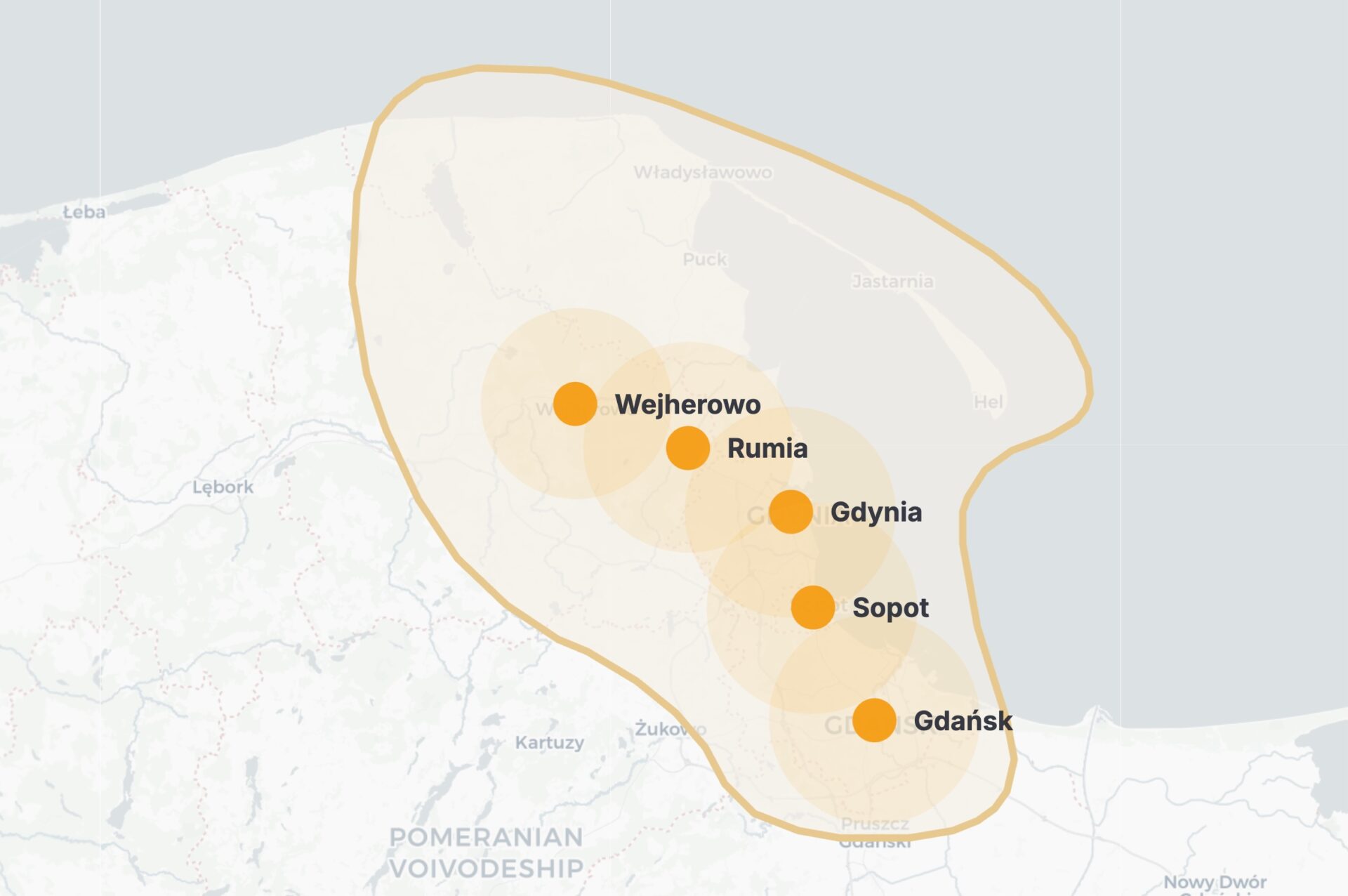Skup nieruchomości i udziałow FS INVEST - Trójmiasto, Gdynia, Reda, Rumia, Wejherowo, Sopot, Gdańsk, Obszar naszego działania